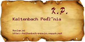 Kaltenbach Peónia névjegykártya