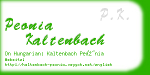 peonia kaltenbach business card